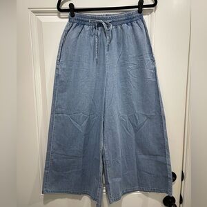 Worn Once, Easel brand, Lightweight 100% Cotton, Wide Leg, Elastic Waist, Size S